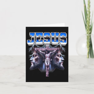 Jesus Cross Christlich 90er Bootleg Stil Karte