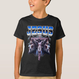 Jesus Cross Christlich 90er Bootleg Stil T-Shirt