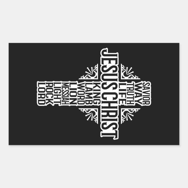 JESUS CROSS - Christliche Stickers (Vorderseite)