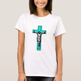 Jesus Cross Crucifixe Osterweihnachtsfarben T-Shirt