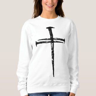 Jesus Cross Drei Nails Christlich Vintag Sweatshirt