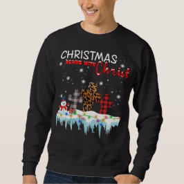 Jesus Cross Geschenke, Weihnachten beginnt mit Chr Sweatshirt