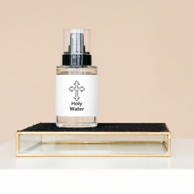 Jesus Cross Holy Wasserflaschenetikett (Von Creator hochgeladen)