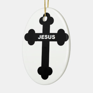 JESUS CROSS KERAMIKORNAMENT