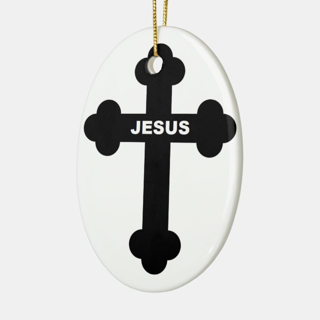 JESUS CROSS KERAMIKORNAMENT (Links)