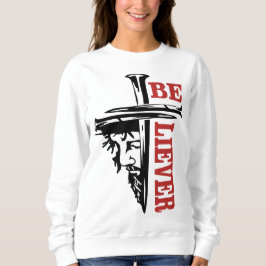 Jesus Cross Nail Design – Powerful Christian Sweatshirt