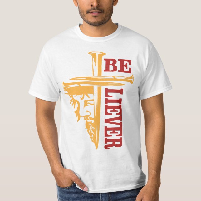 Jesus Cross Nail Design – Powerful Christian T-Shirt (Vorderseite)