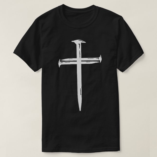 Jesus Cross Nails Christliche Vintage Kreuzigung T-Shirt (Design vorne)