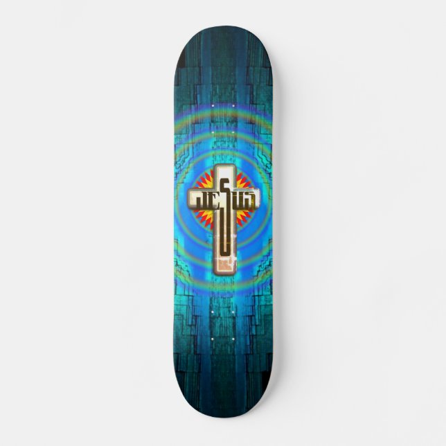 Jesus Cross Skateboard Deck (Vorderseite)