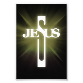 Jesus Cross Tex Fotodruck