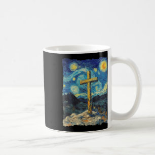 Jesus Cross Van Gogh Style Starry Night Art Christ Kaffeetasse