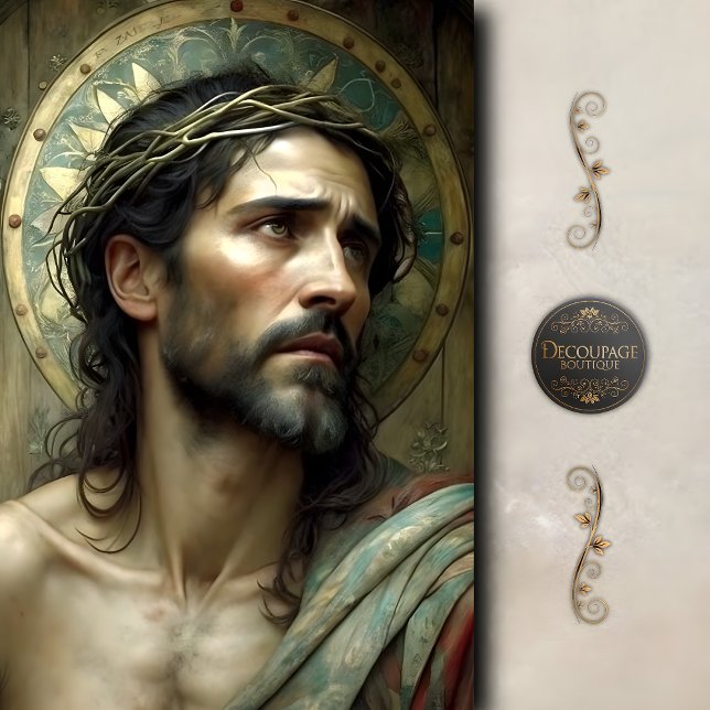 Jesus Crown of Thorns Decoupage Seidenpapier (Jesus Grown Of Thorns Decoupage Tissue Paper)