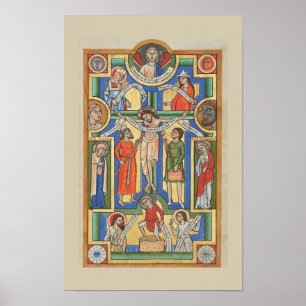 Jesus Cruciated Medieval Beleuchtung Poster