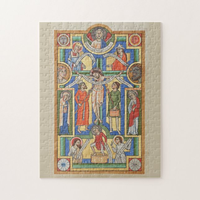 Jesus Cruciated Medieval Beleuchtung Puzzle (Vertikal)