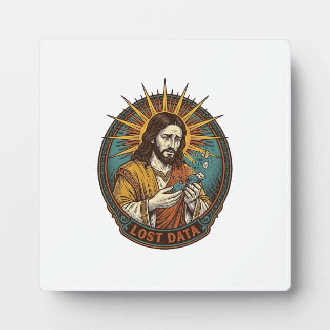 Jesus Crushed USB Flash Drive Lost Data Humor_1 Fotoplatte (Vorderseite)