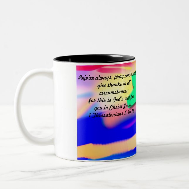 Jesus danke zweifarbige tasse (Links)