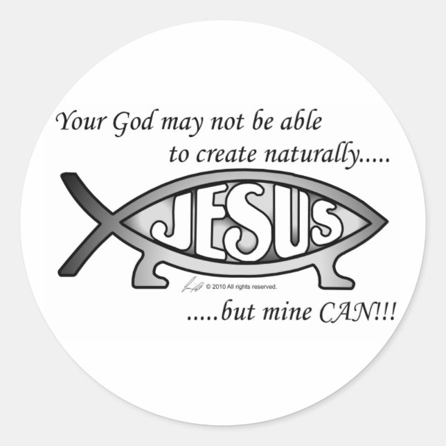 Jesus & Darwin Fish Stickers (Vorderseite)