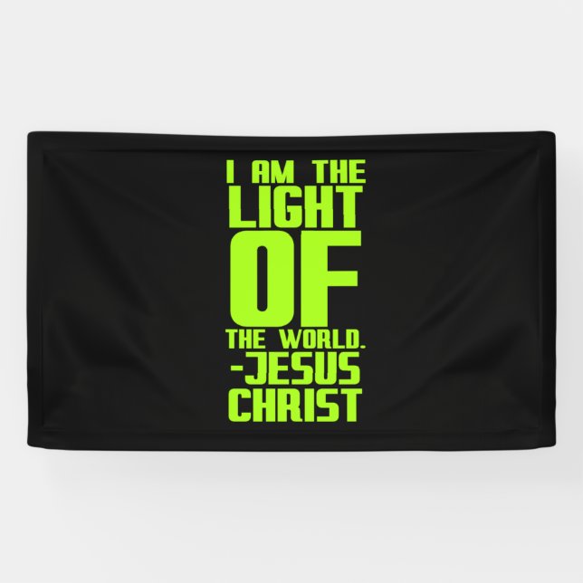 Jesus das Licht der Welt Bibel Zitat Christlich Banner (Horizontal)