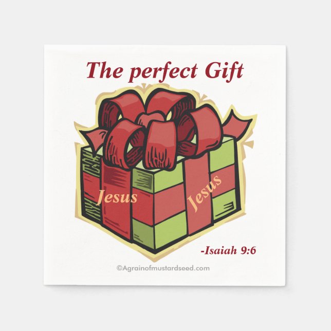 Jesus das perfekte Geschenk Weihnachten Serviette (Vorderseite)