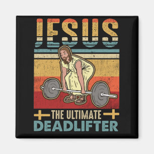 Jesus das ultimative Deadlifter Funny Workout Gym Magnet