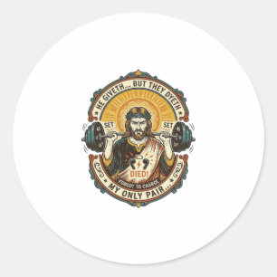 Jesus Dead Kopfhörer Mid Set Stille Workout Gym H Runder Aufkleber