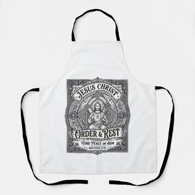 Jesus Declutter Saubere Heim T-Shirt Christliches  Schürze (Vorderseite)