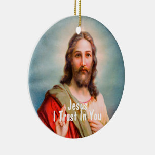 Jesus, dem ich vertraue, keramik ornament