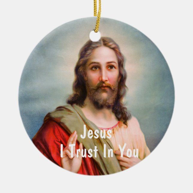 Jesus, dem ich vertraue, keramik ornament (Vorne)