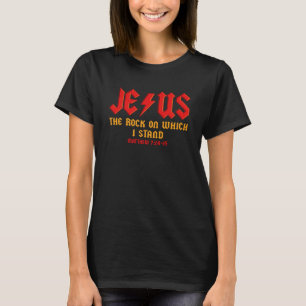 Jesus den Christlichen Felsen, auf dem ich Matthew T-Shirt