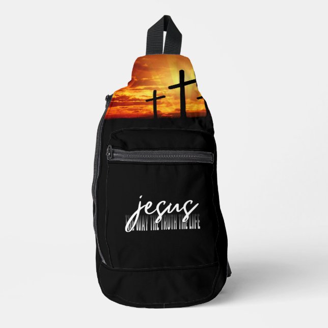 Jesus den Weg, die Wahrheit des Lebens Crossbody Bag (Vorderseite)