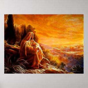 Jesus denkt über Menschen (Sie) Poster