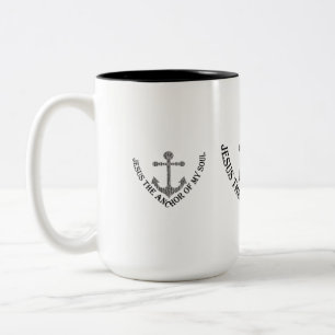 JESUS DER ANCHOR MEINES SOULS ZWEIFARBIGE TASSE