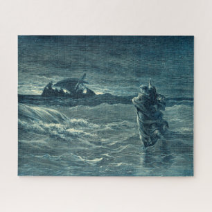 Jesus, der auf die Bibel des Meer  geht Puzzle