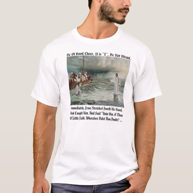 Jesus, der auf Wasser T/shirt geht T-Shirt (Vorderseite)