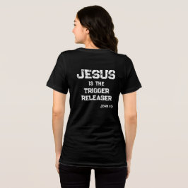 Jesus der Auslöser Kreuz Bibel Glaube Tri-Blend Shirt
