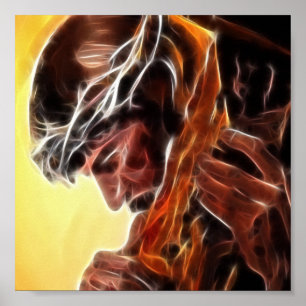 Jesus, der das Kreuz trägt Poster