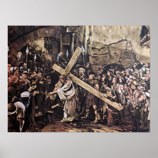 Jesus, der das Kreuz trägt Poster