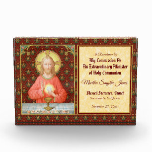 Jesus, der die Eucharistin einrichtet (SAU45; für  Fotoblock