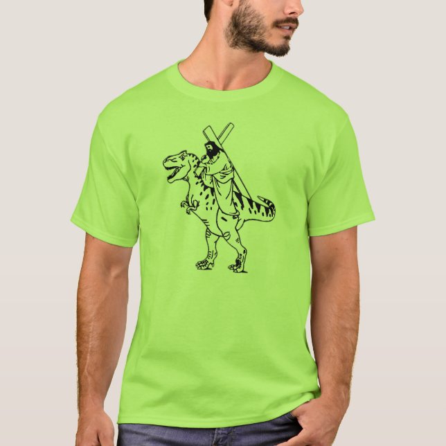 Jesus, der einen Raubvogel reitet T-Shirt (Vorderseite)