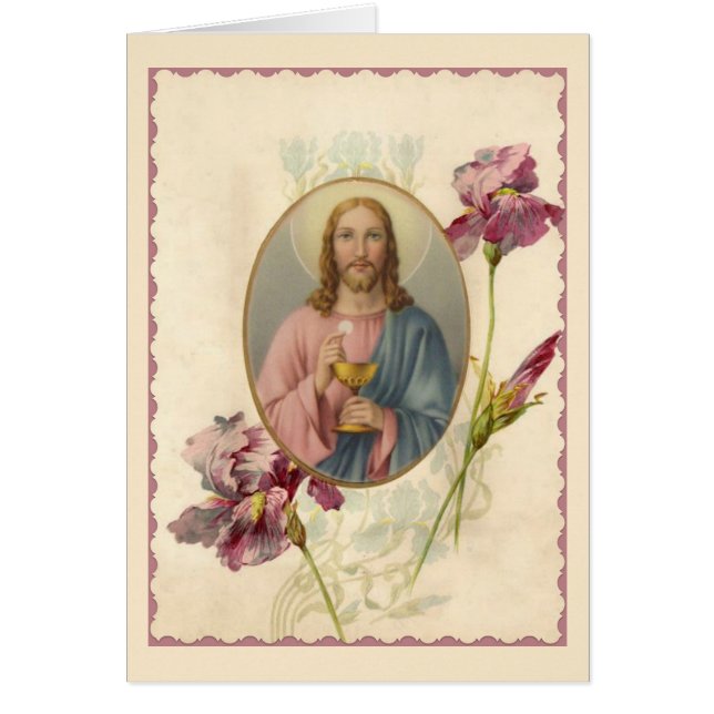 Jesus, der Eucharist und Chalice hält (Vorne)