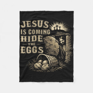 Jesus der Frauen kommt, versteckt die Ostereier Fleecedecke