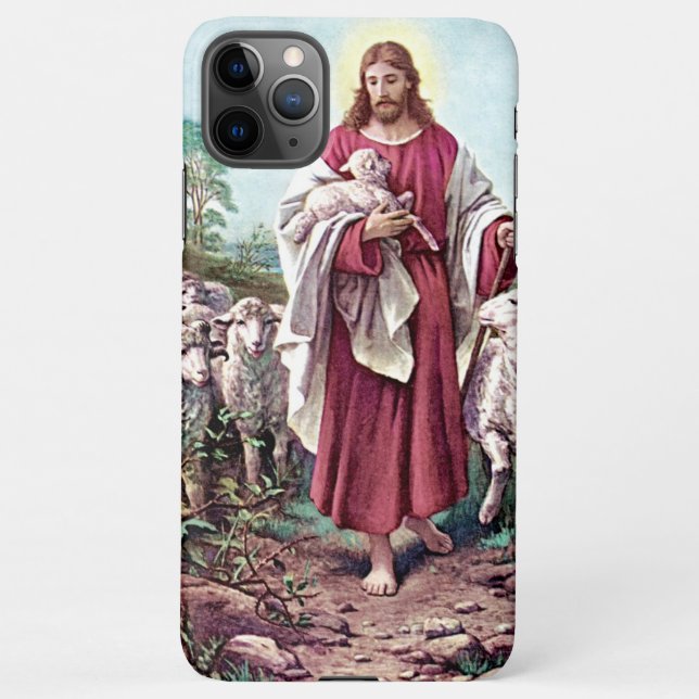 Jesus, der gute Hirte iPhone Hülle (Rückseite)