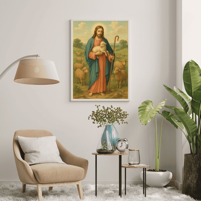 Jesus der gute Hirte Poster (Von Creator hochgeladen)