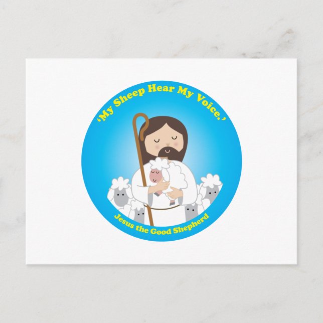Jesus der gute Hirte Postkarte (Vorderseite)