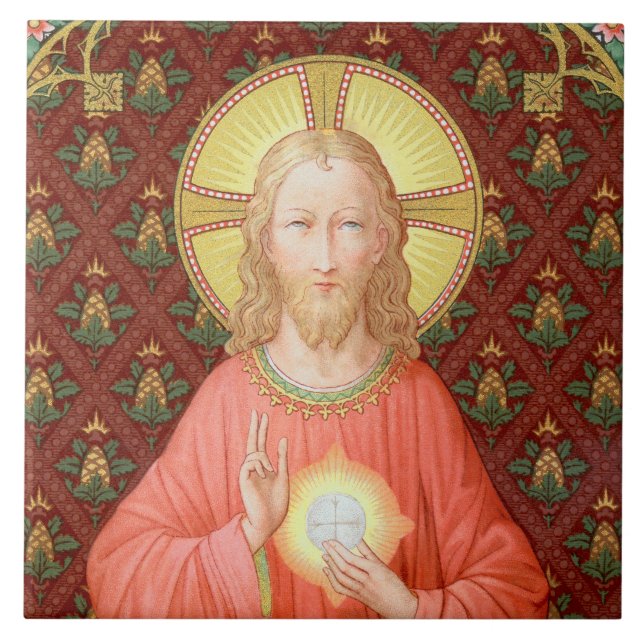 Jesus, der Heilige Kommunion (SAU 045) Fliese (Vorderseite)