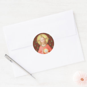 Jesus, der Heilige Kommunion (SAU 045) Runder Aufkleber
