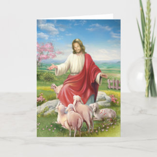 Jesus der Hirte Dankeskarte