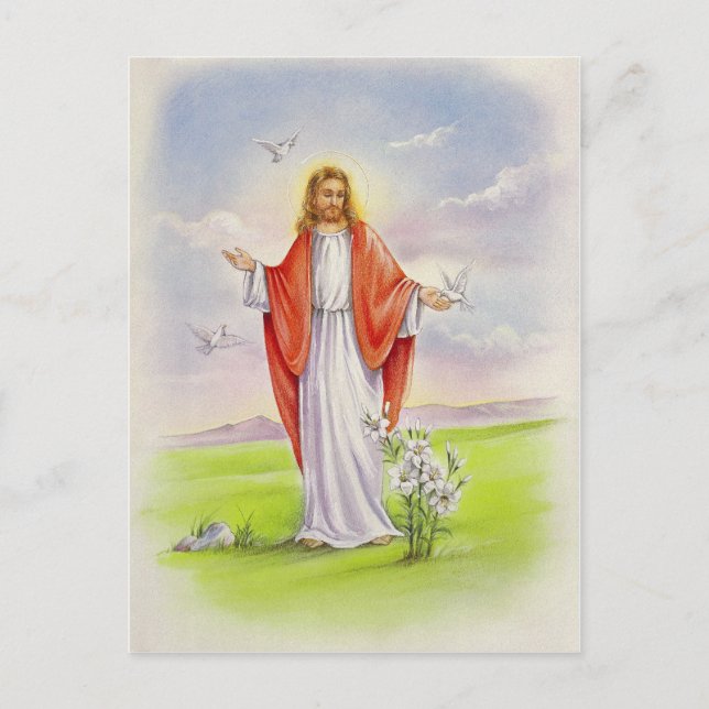 Jesus der Hirte Postkarte (Vorderseite)