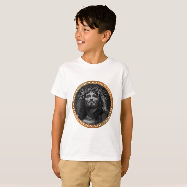 Jesus, der in den Himmeln schaut T-Shirt (Vorne ganz)