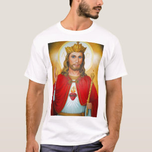 Jesus der König segne heiliges Herz Jesu T-Shirt